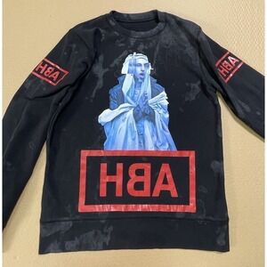 HBA Hood By Air Black Repent Crew Neck Sweater RARE Shayne Oliver PLEASE READ